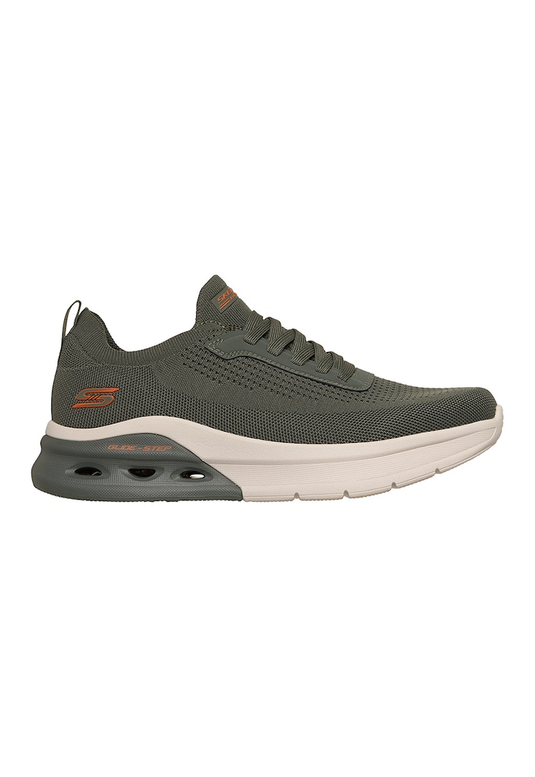 Pantofi sport din material textil Bobs Arc Waves 2.0 - Portocaliu mandarina/Verde aquamarin/Bej deschis
