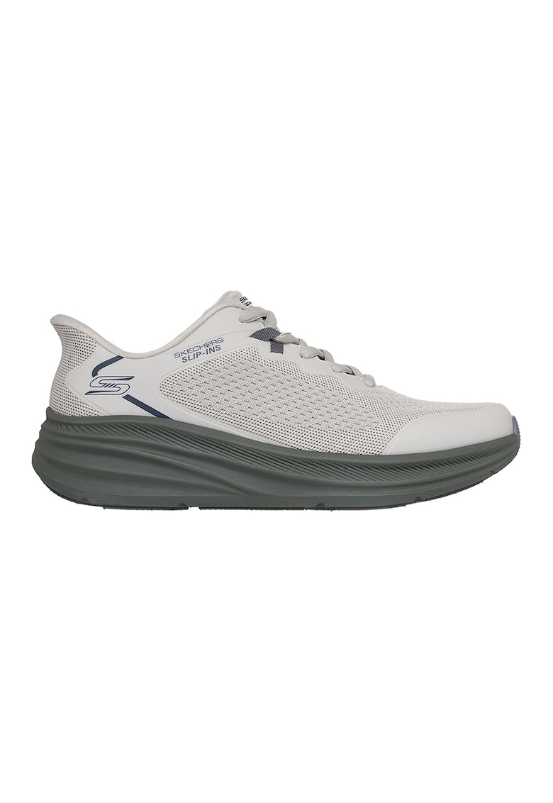 Pantofi sport Slip-ins™ Bobs Skillz - Gri deschis/Verde pal