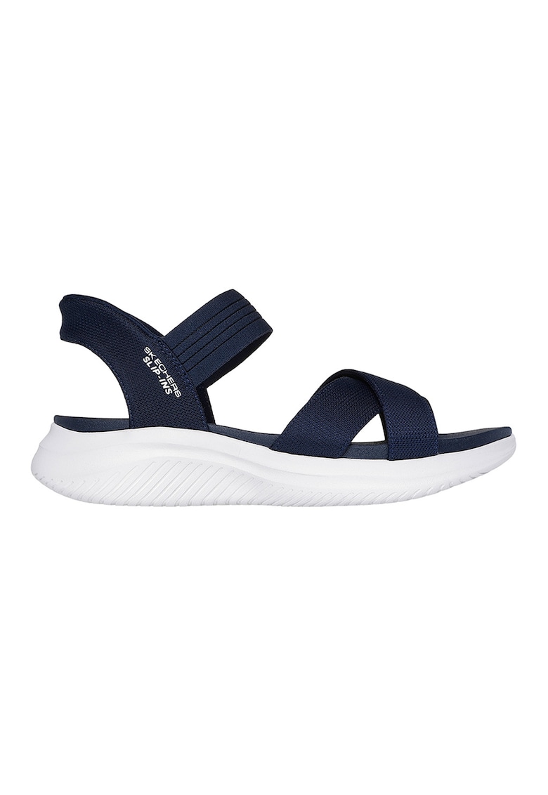 Sandale slip-ins cu barete incrucisate Ultra Flex 3.0 - Alb optic/Bleumarin