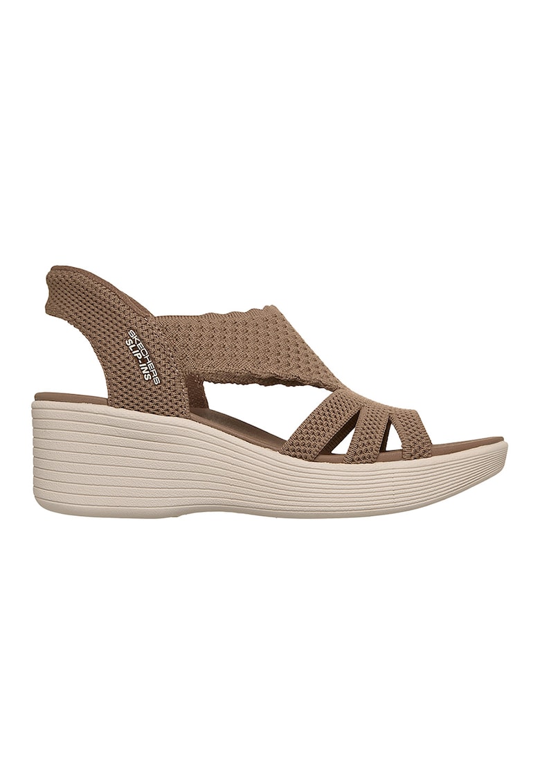 Sandale cu talpa wedge Slip-ins™ Parallel Lite - Maro deschis