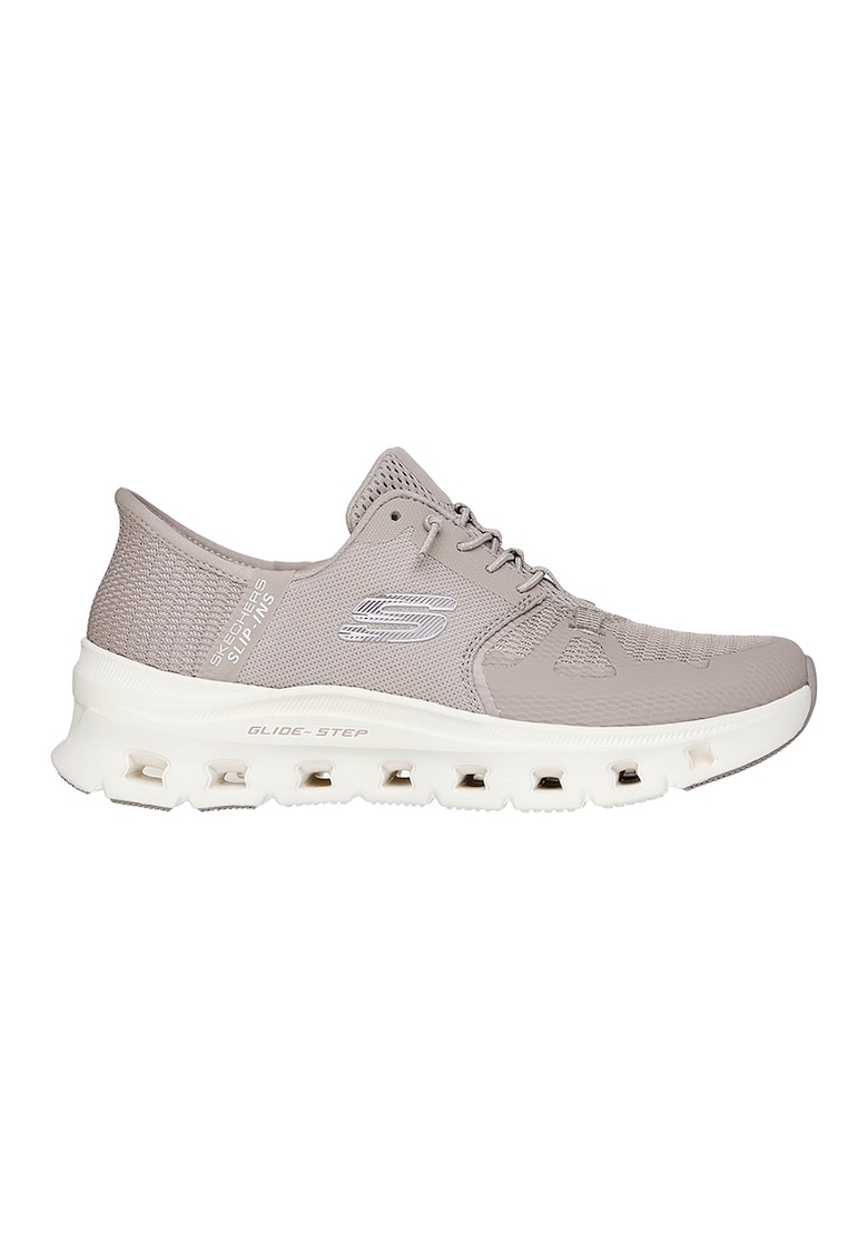 Pantofi sport slip-ins Glide Step Pro cu detaliu logo - Maro taupe deschis