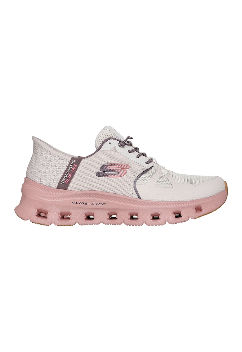 Pantofi sport slip-ins Glide Step Pro cu detaliu logo - Roz pastel/Maro taupe deschis
