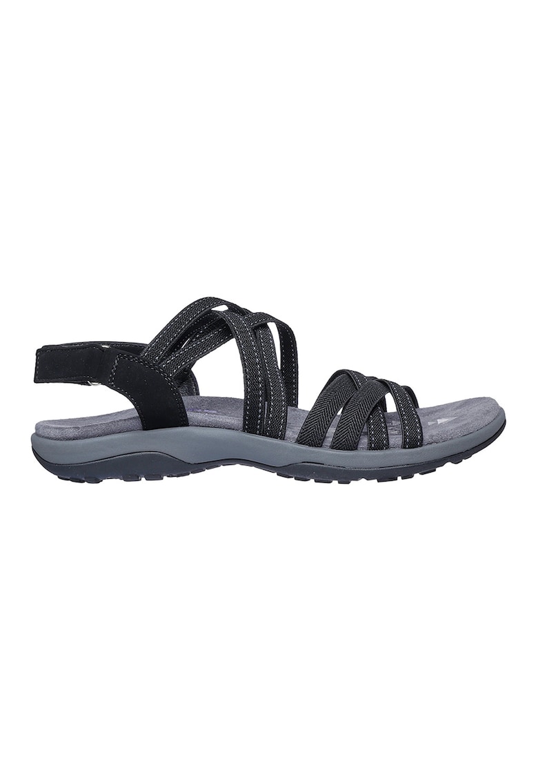 Sandale din material textil cu barete mutliple si velcro Raggae Slim-Summer Gateaway - Negru