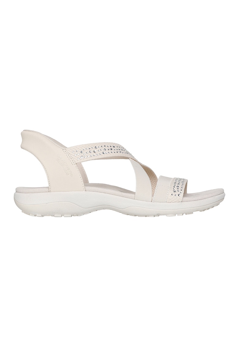 Sandale slip-ins din material textil cu particule stralucitoare Raggaey Slim-Summer - Crem