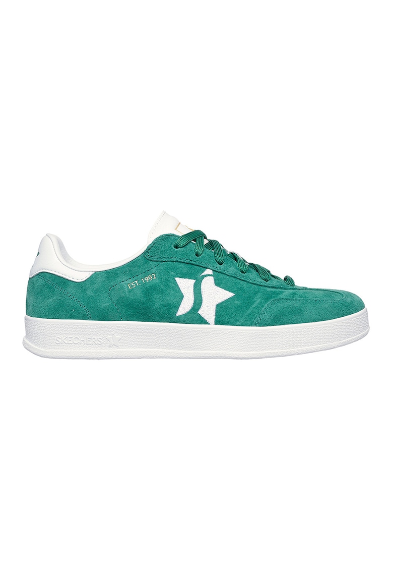 Pantofi sport din piele intoarsa cu garnitura din material sintetic Academy Court Charm - Alb/Verde persan