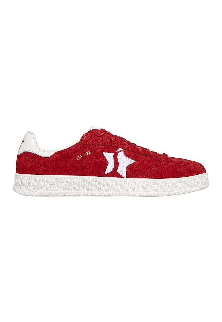 Pantofi sport din piele intoarsa cu garnitura din material sintetic Academy Court Charm - Rosu/Alb