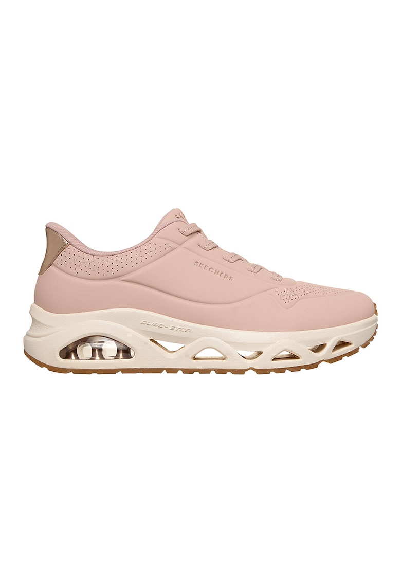 Pantofi sport slip-ins din piele ecologica Uno Glide-Step - Roz pal