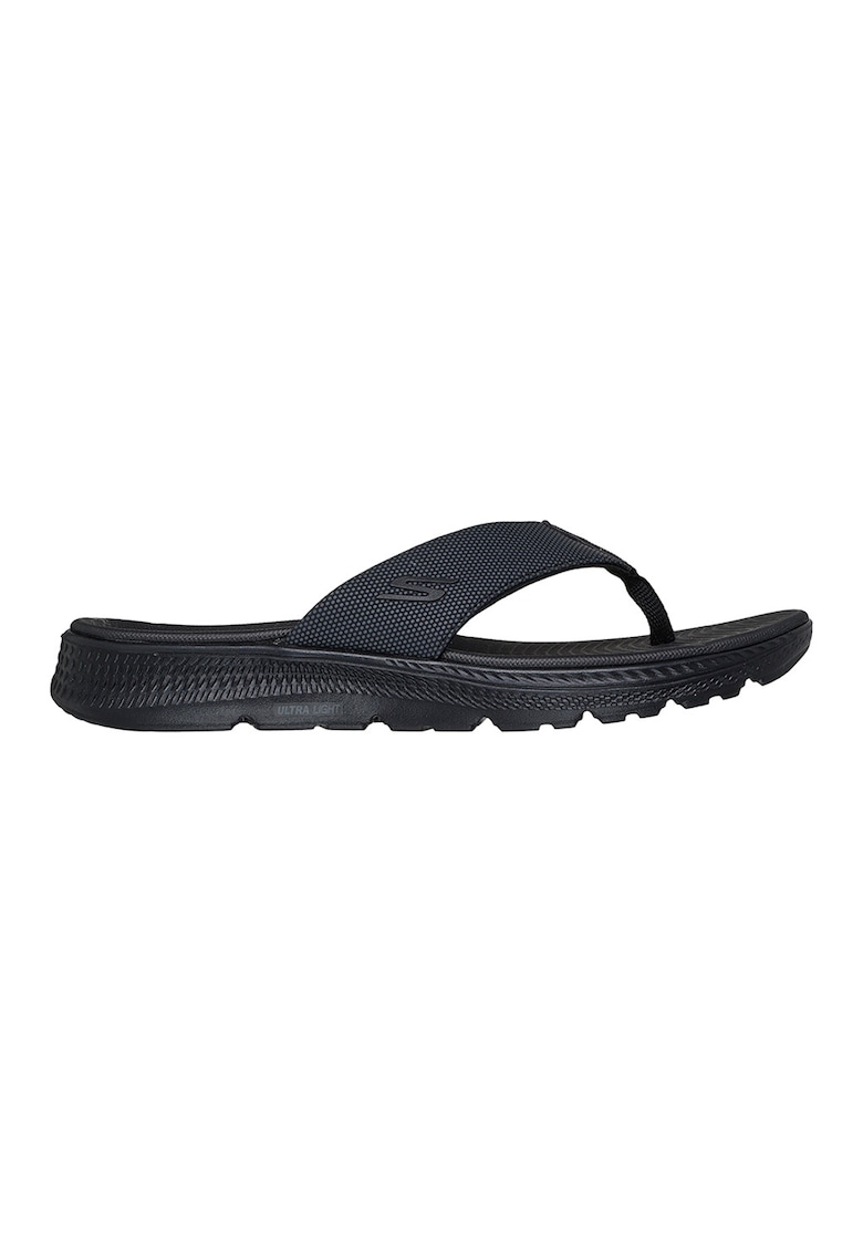 Papuci flip-flop cu model uni Go Consistent - Negru