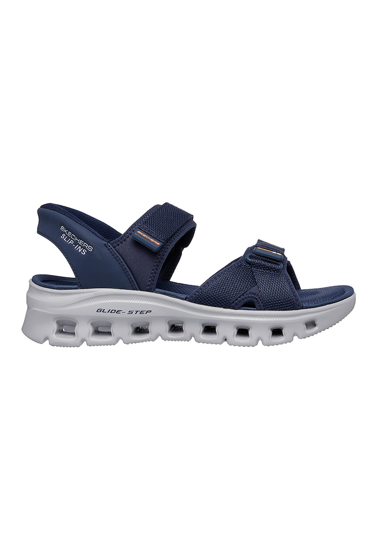 Sandale slip-ins cu talpa wedge Glide Step Pro - Bleumarin