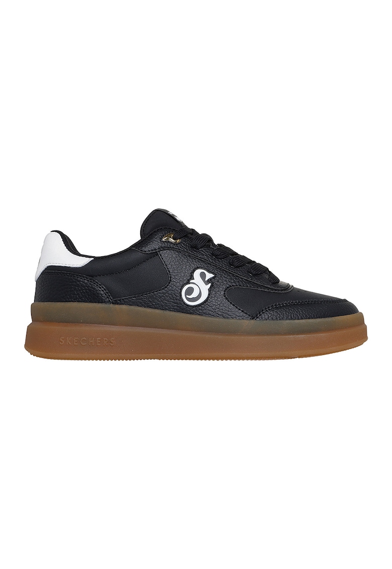 Pantofi sport de piele Courtside Cali Dudez - Alb/Negru