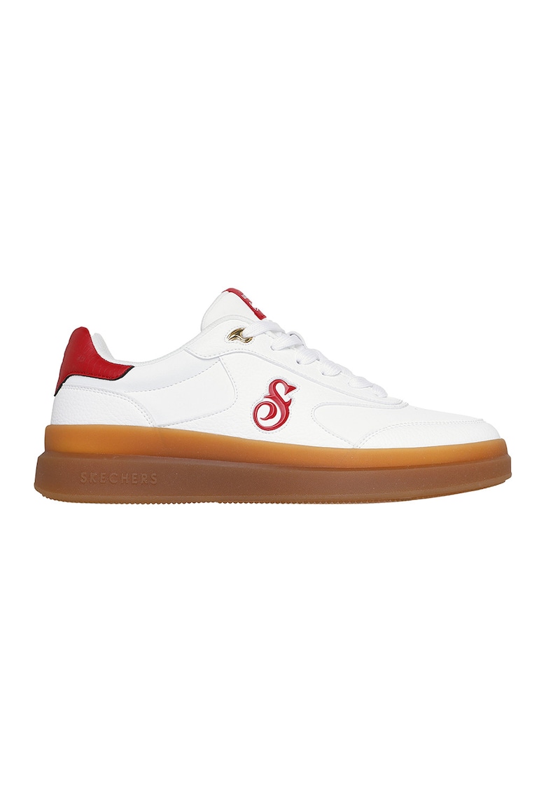 Pantofi sport de piele Courtside Cali Dudez - Rosu/Alb optic