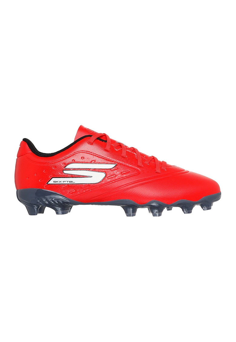Pantofi Razor 1.5 Jr cu logo si crampoane pentru fotbal - Alb/Rosu vermillion