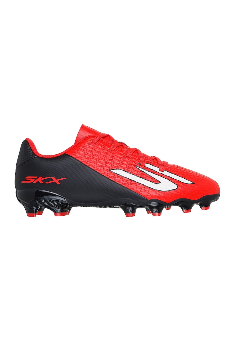 Pantofi SKX 2 JR cu crampoane pentru fotbal - Alb/Negru/Rosu vermillion