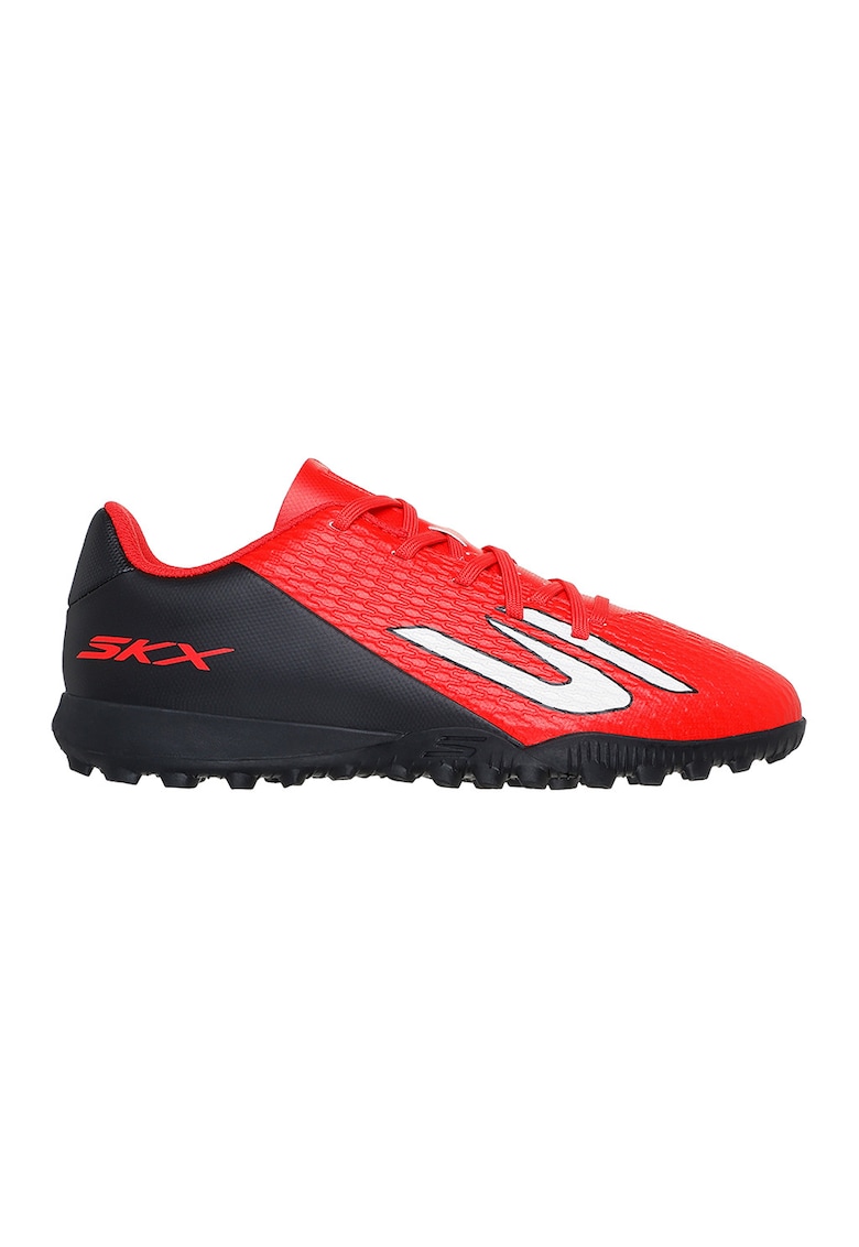 Pantofi SKX 2 Jr cu logo pentru fotbal - Alb/Negru/Rosu vermillion