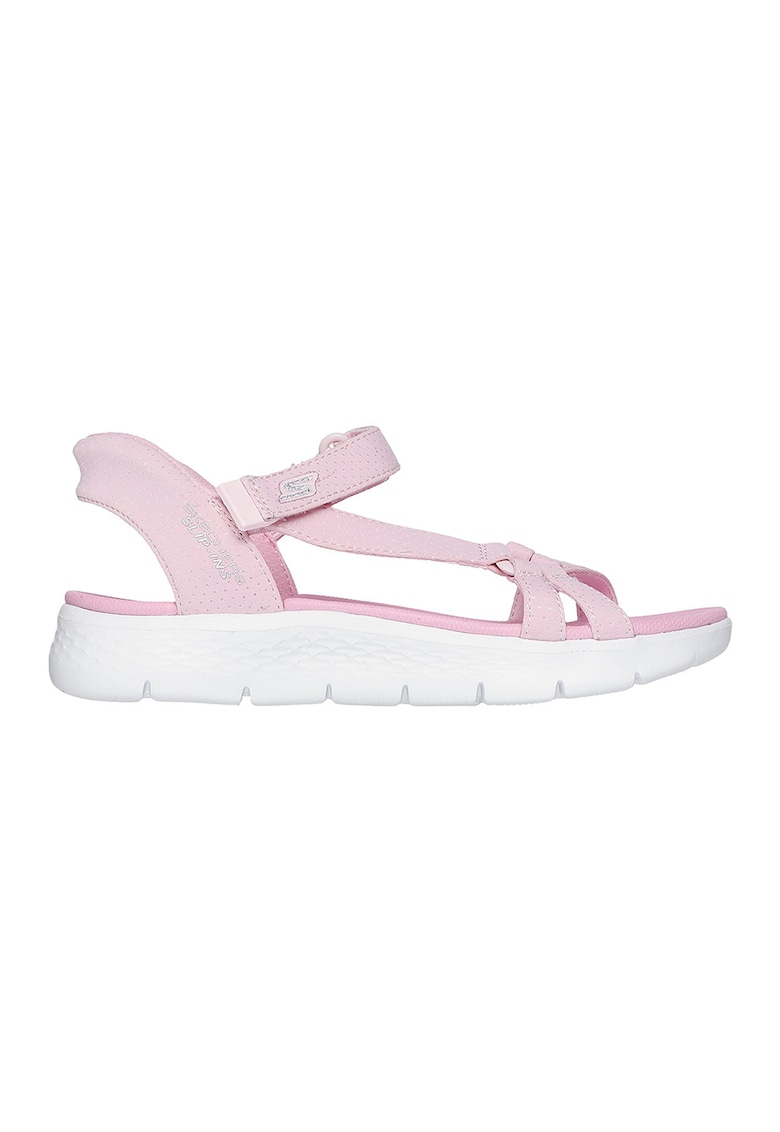 Sandale slip-ins cu velcro Go Walk Flex - Roz pastel