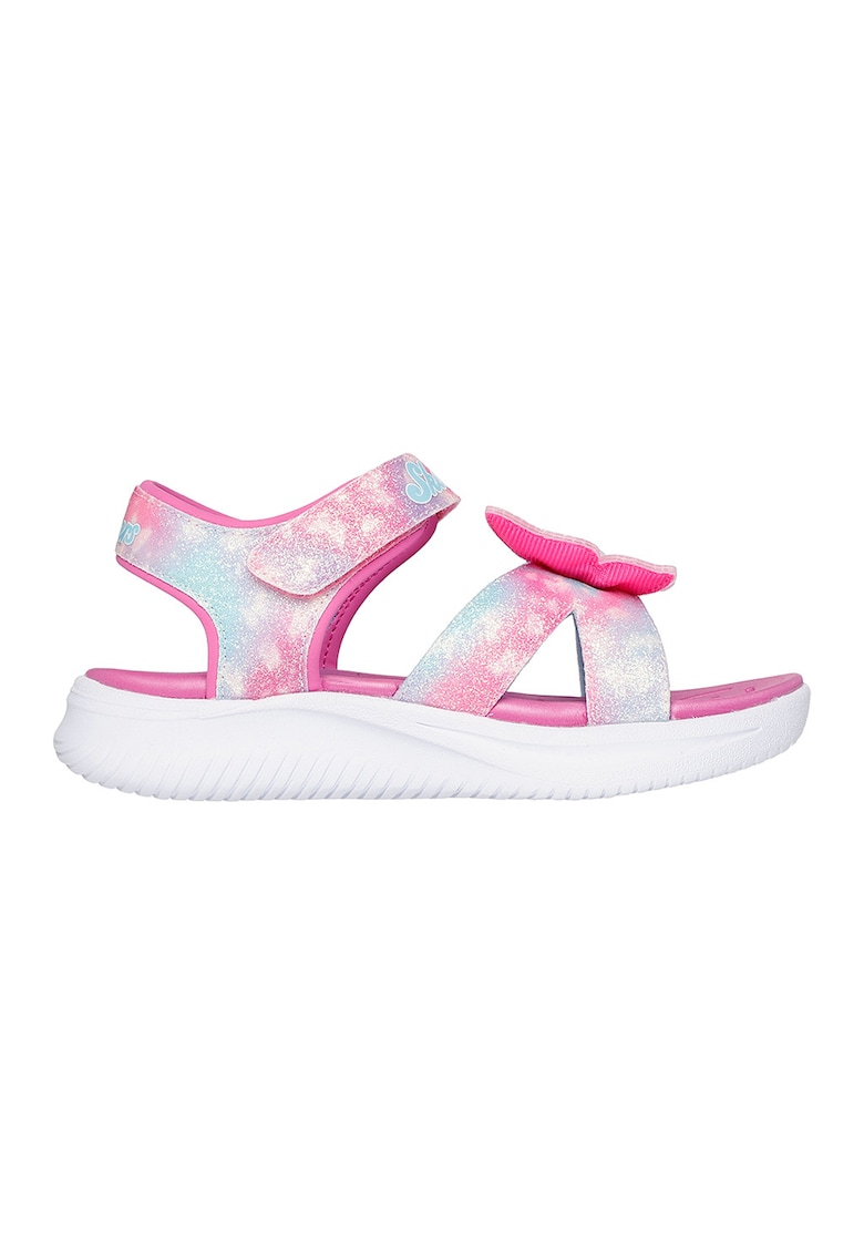 Sandale cu velcro Lights-Jumpsters - Albastru pastel/Fucsia
