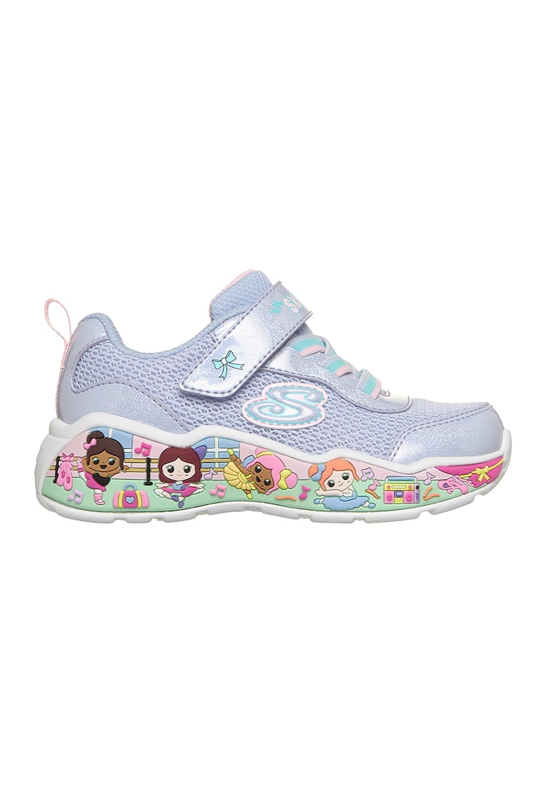 Pantofi sport cu velcro Play Scene - Albastru azur/Albastru glaciar