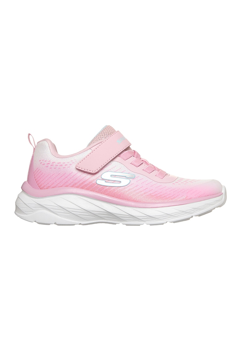 Pantofi sport textili cu banda velcro Boundless - Gri deschis/Roz pastel/Roz pal