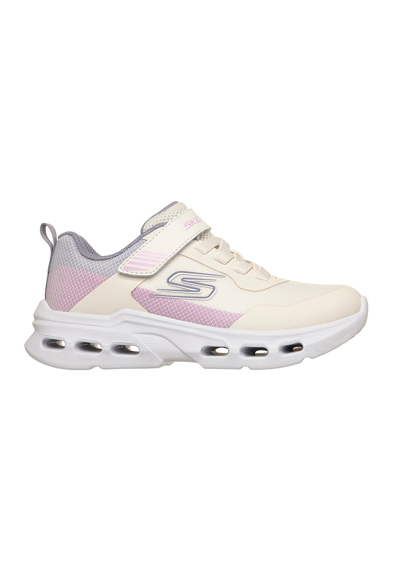 - Pantofi sport Glide-Step Drift cu velcro si garnituri sintetice - Lila/Roz/Bej deschis
