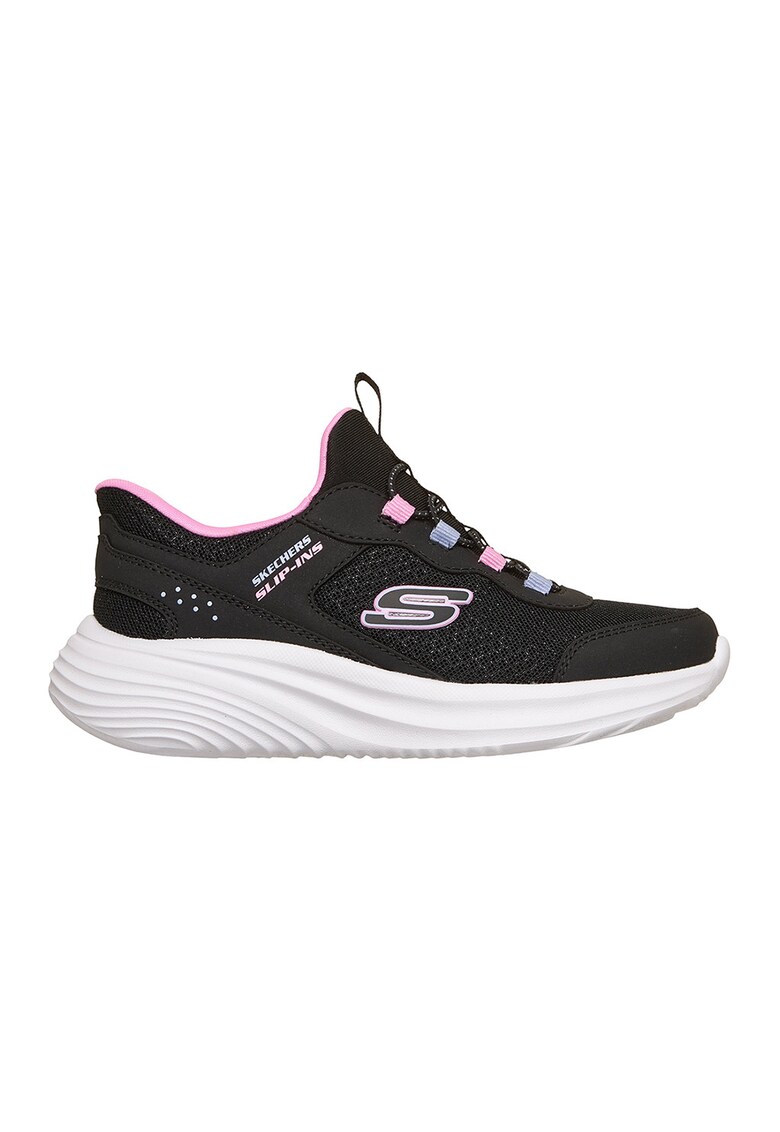 Pantofi sport slip-ins Bounder Pro de plasa cu garnituri sintetice - Albastru pastel/Negru/Roz pastel