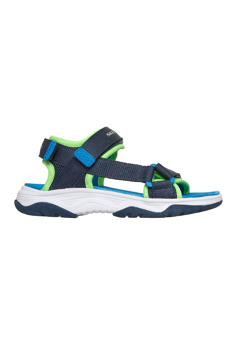 Sandale Tread Seeker wedge cu velcro - Albastru ultramarin/Verde lime