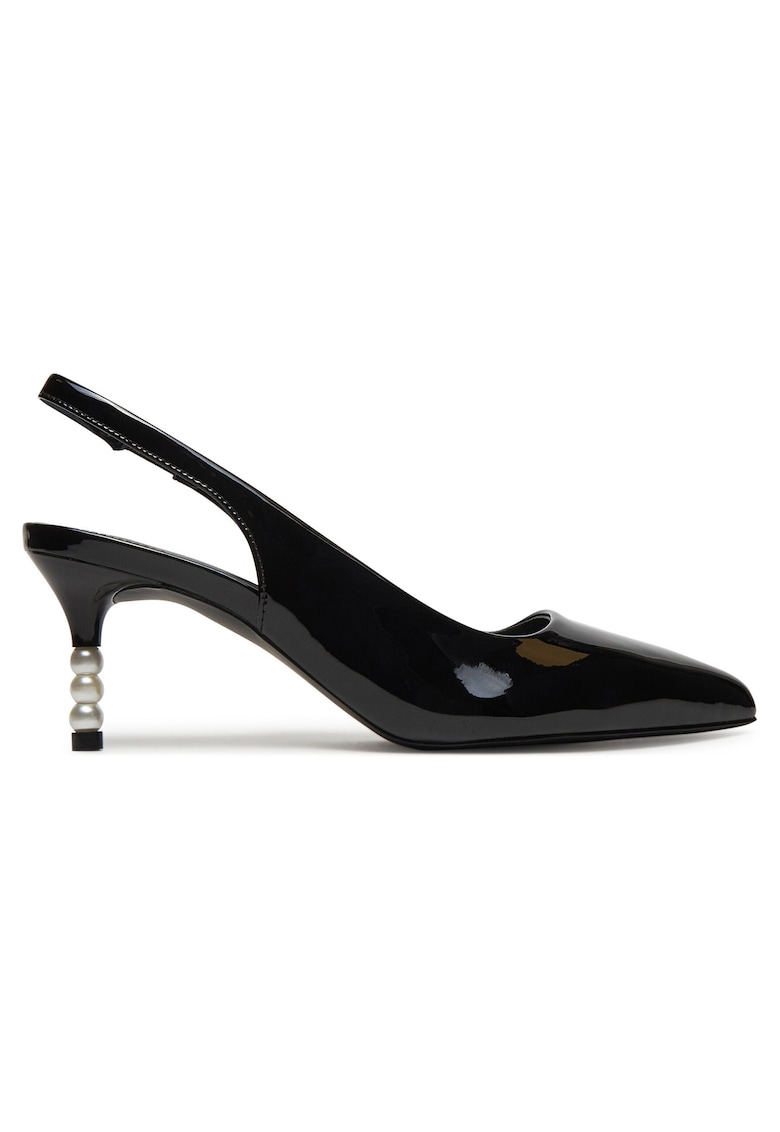 Sandale dama - cu toc - piele naturala - negru