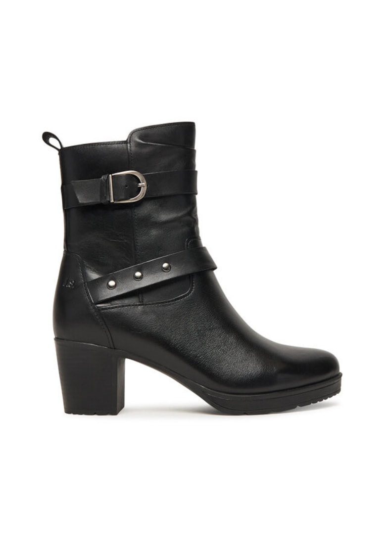 Botine dama MI205 - Piele naturala - Negru