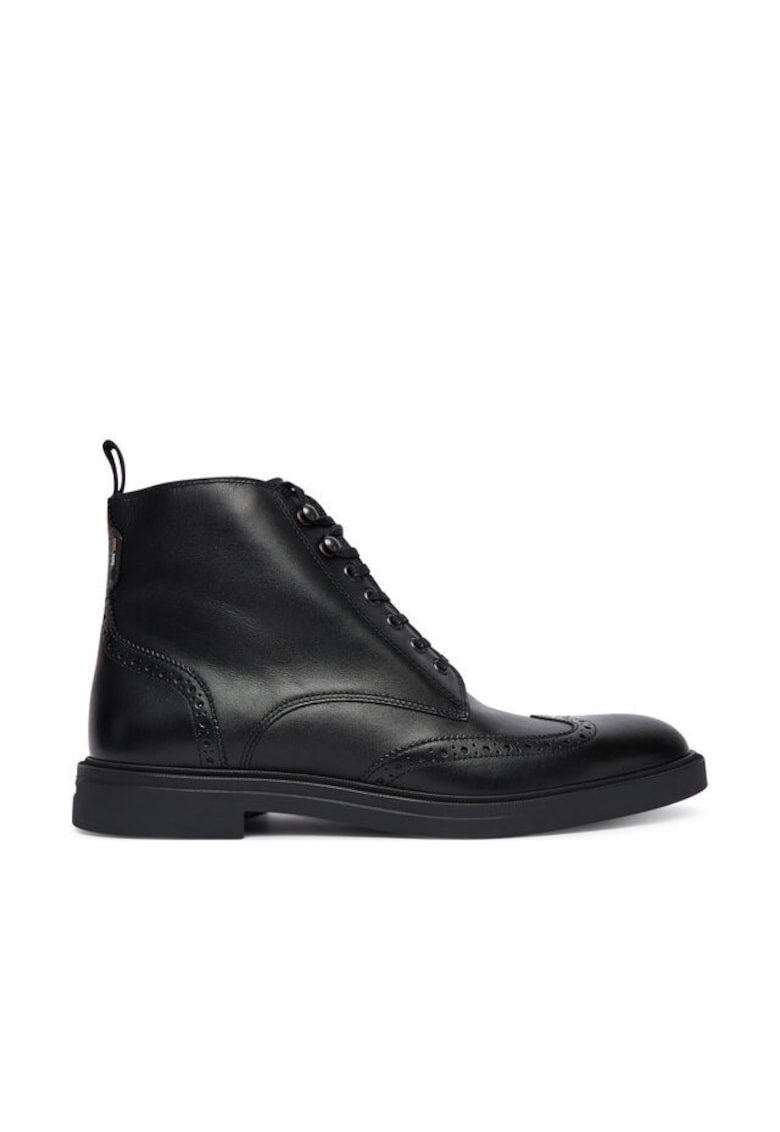 barbati piele naturala - negru - model Calev - Negru