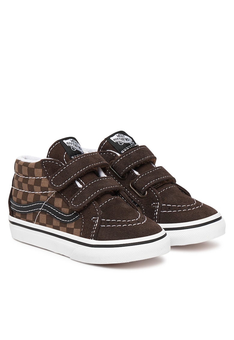 Tenisi copii SK8-Mid Reissue piele naturala - Maro