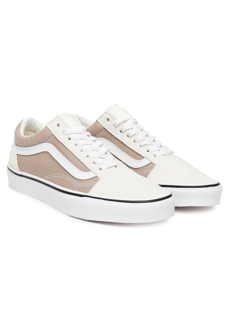 Tenisi unisex Old Skool - piele naturala - alb