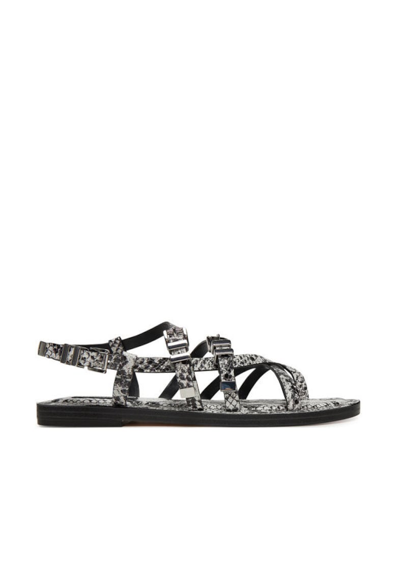 Sandale dama model Darrington - piele naturala - negru/gri
