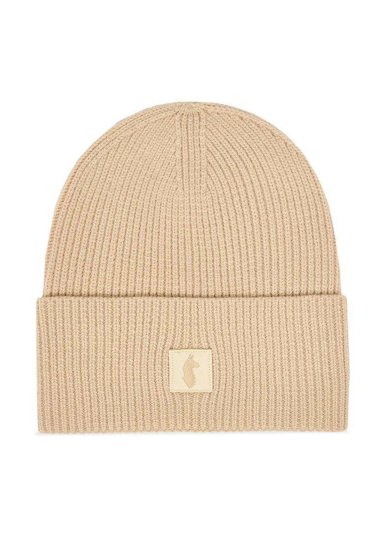 Caciula unisex Cream Knit Cuff - crem - din material sintetic