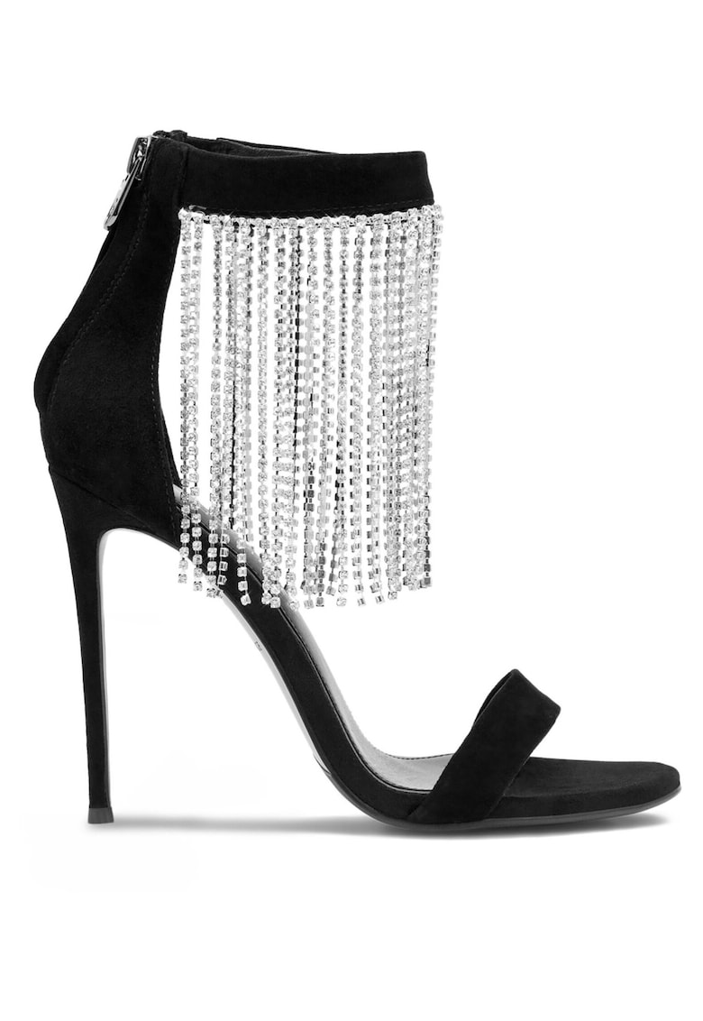 Sandale dama - cu toc - negru -