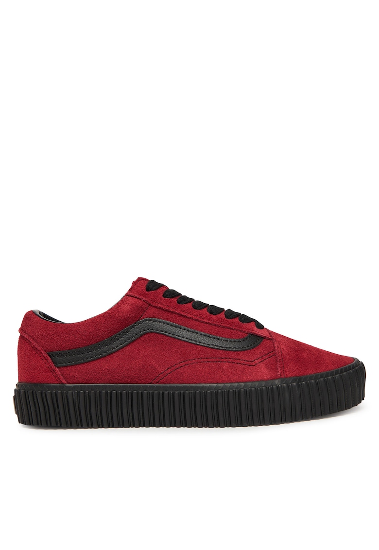 Tenisi Old Skool Creeper - unisex - piele naturala - Rosu/Negru