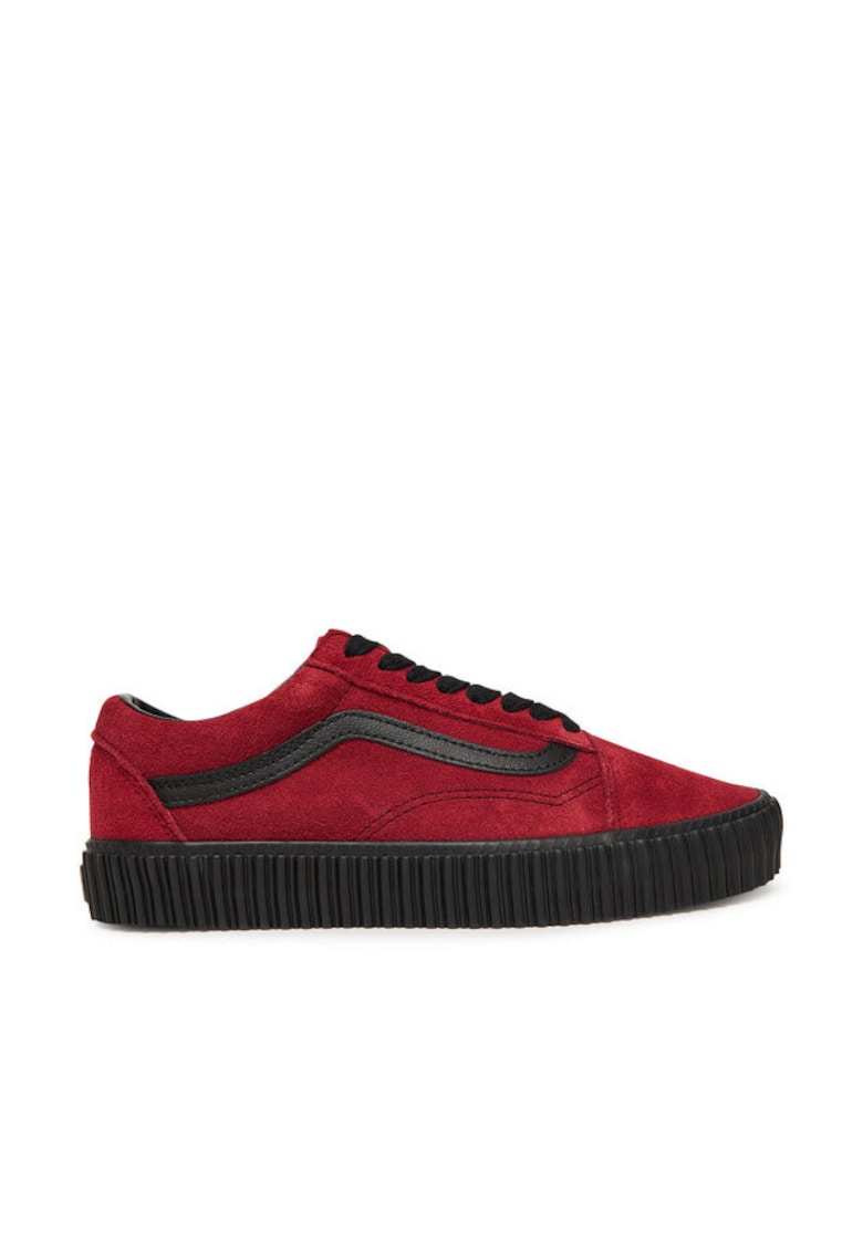 Tenisi Old Skool Creeper - unisex - piele naturala - Rosu/Negru