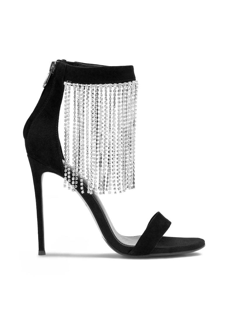 Sandale dama - cu toc - negru -