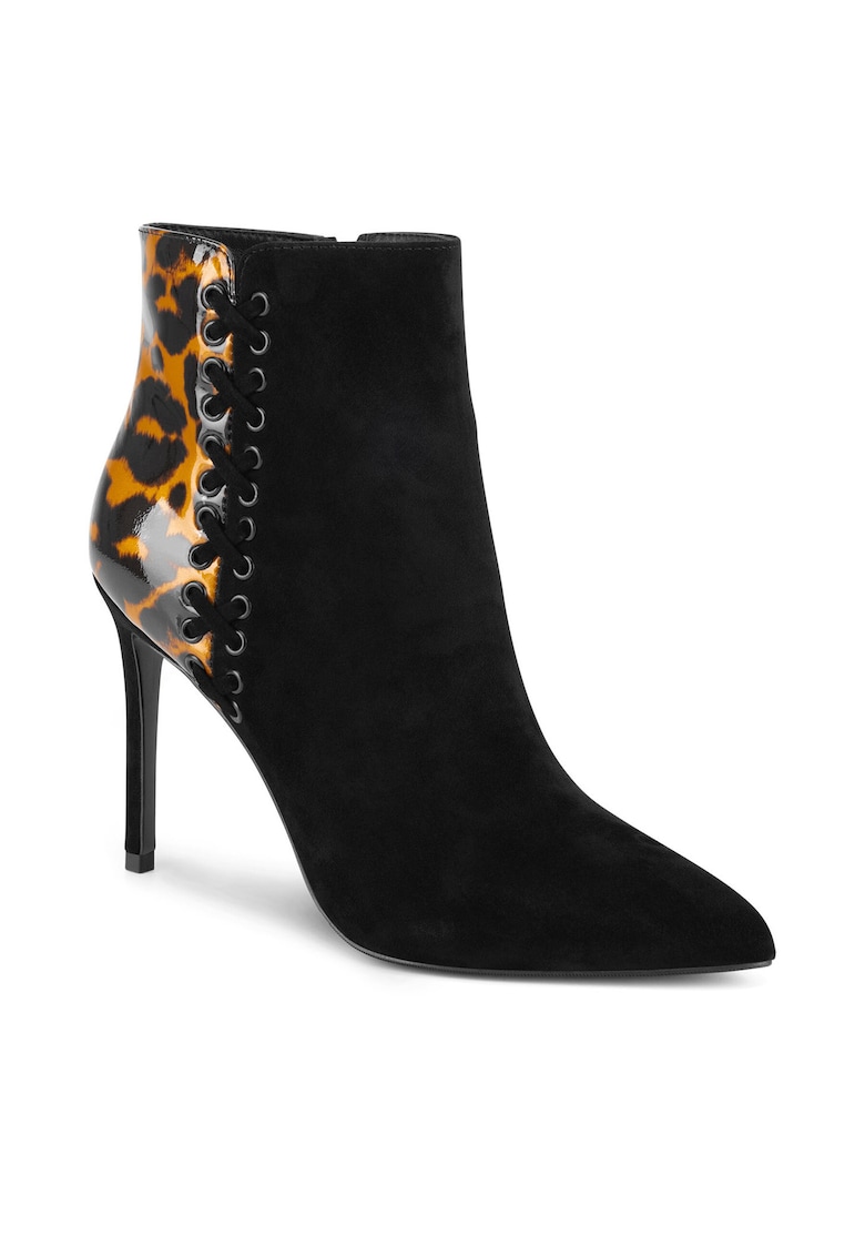 Botine dama piele naturala - negru -