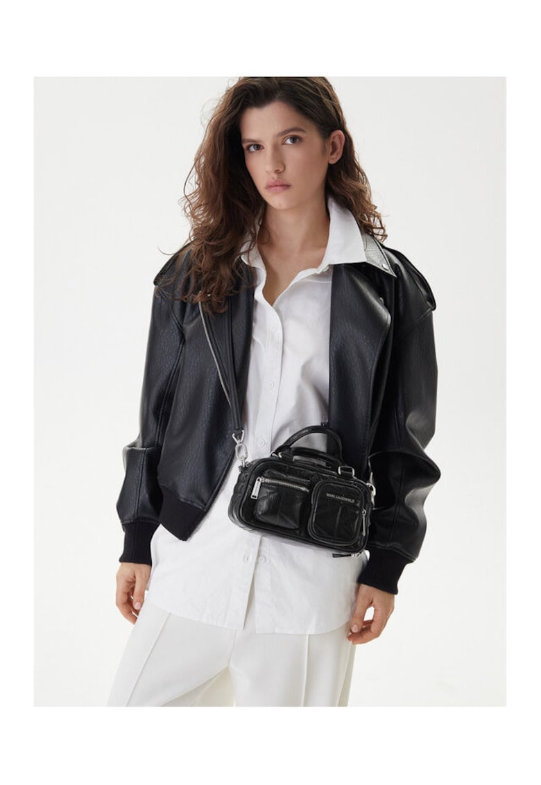 Geanta dama Black-Nickel - piele naturala