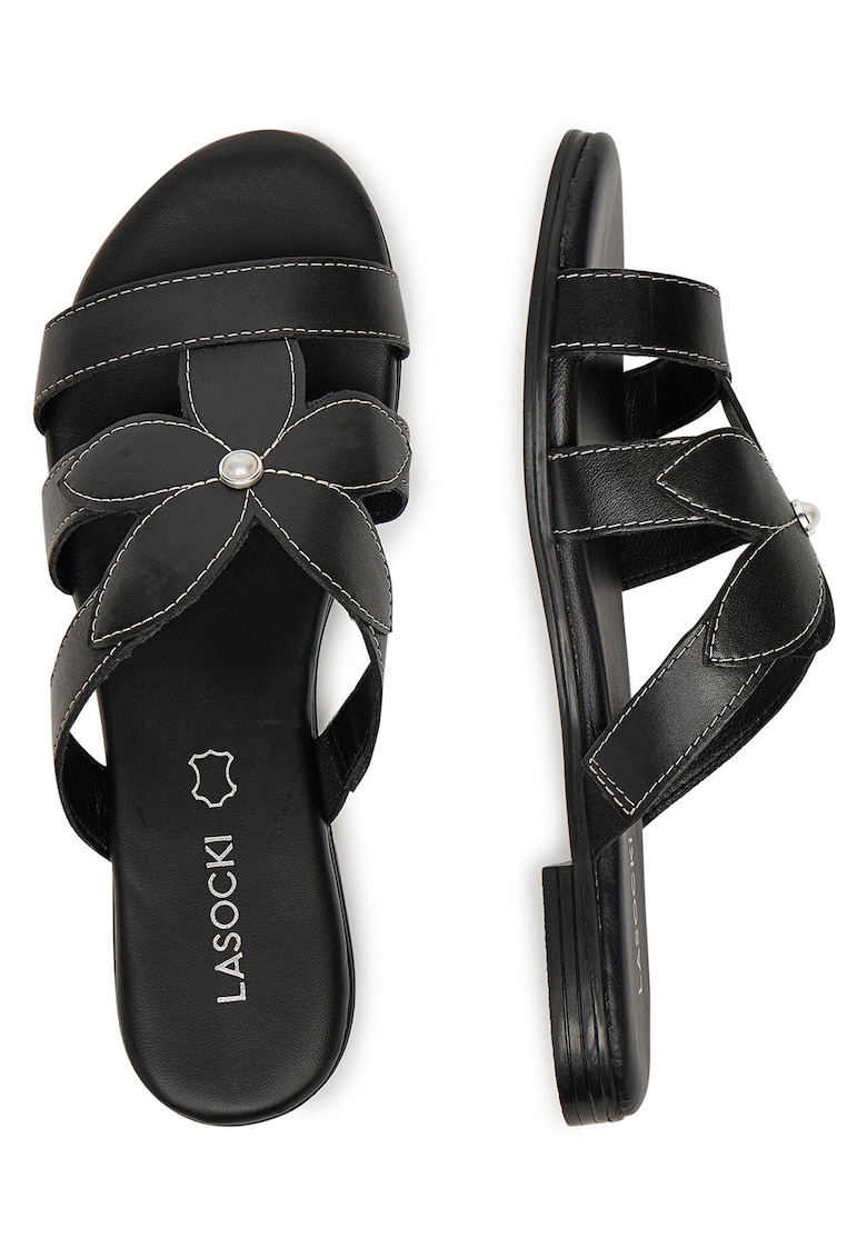Slapi dama - RST-ARENA-69 - piele naturala - Negru