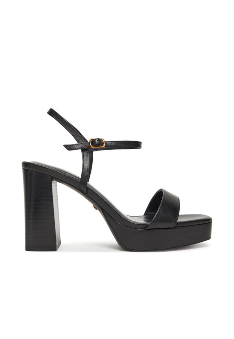 Sandale dama - ALIA - cu toc - piele naturala - negru