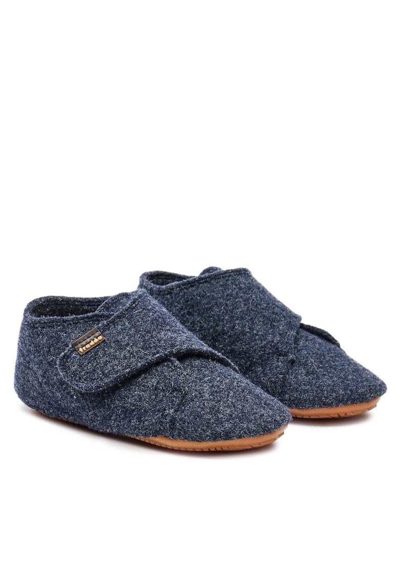 Tenisi copii - culoare albastru inchis - material lana -