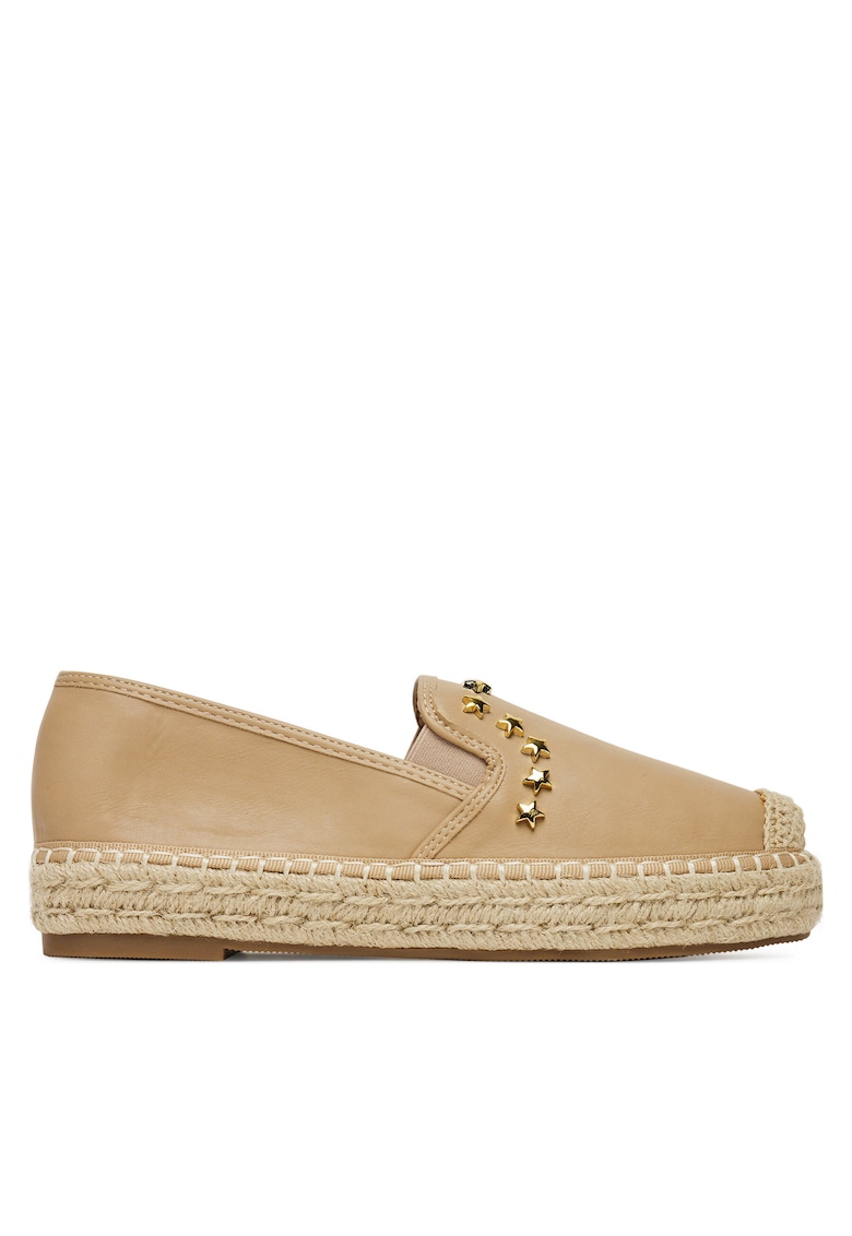 Mocasini dama - espadrile bej - tesatura MSD53