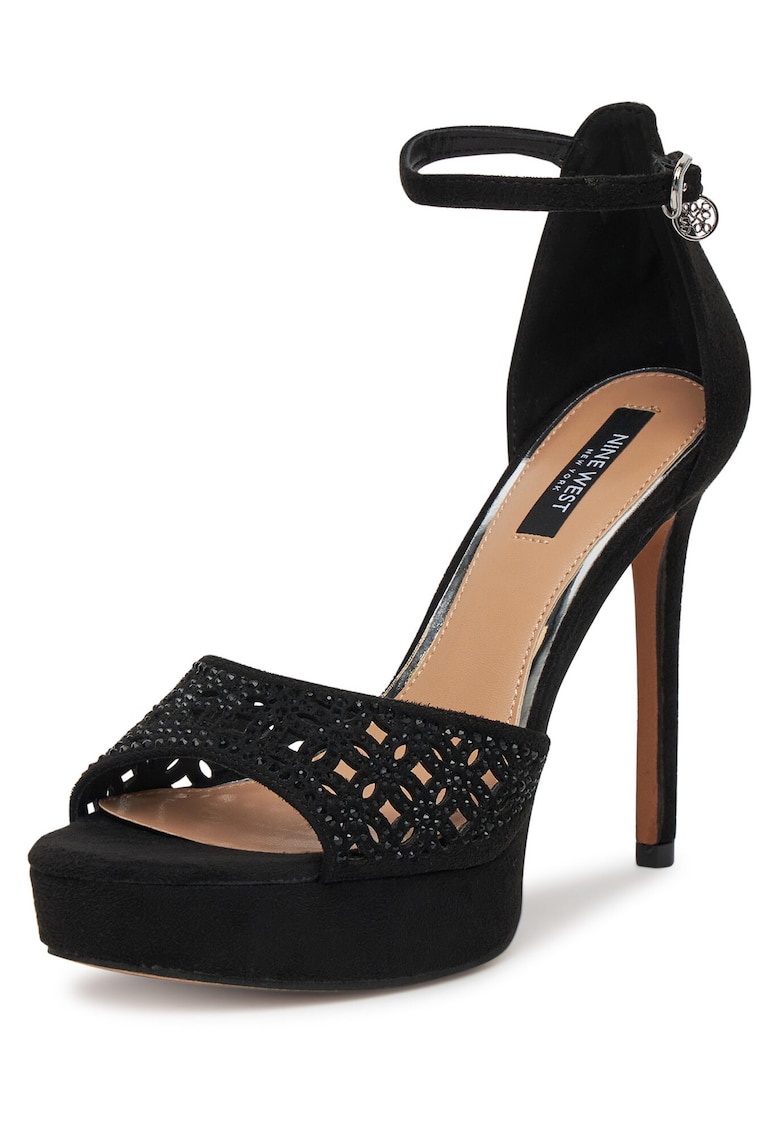 Sandale cu toc dama - TS6218-01 - Negru