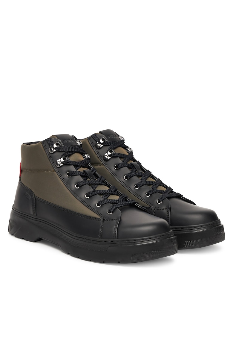 Hugo Ghete barbati Black 003 - piele naturala - negru - Negru/Maro