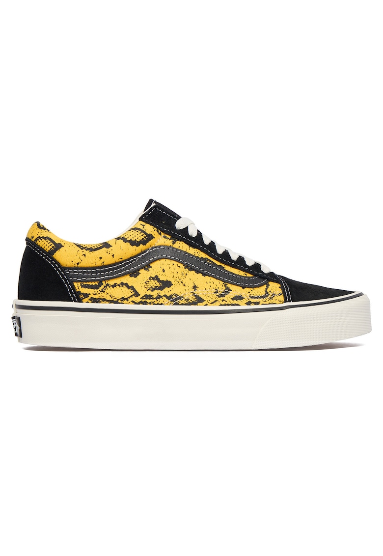 Tenisi unisex Old Skool - piele naturala - negru/galben