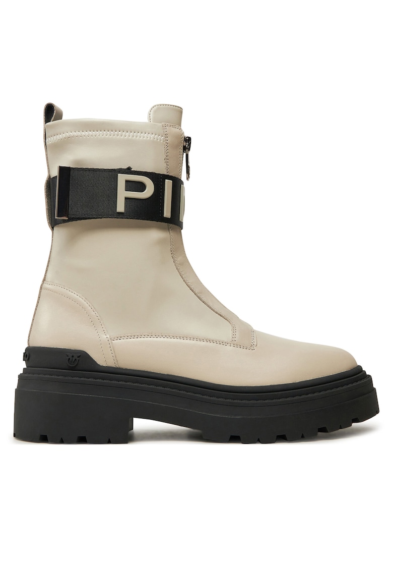 Botine dama piele naturala - bej - Bej