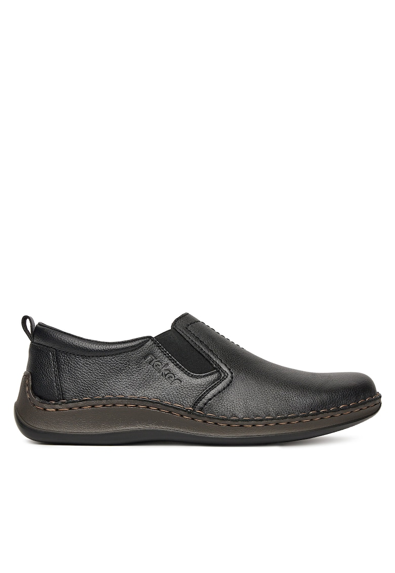Pantofi barbati - semi-inalti - piele naturala - negru -