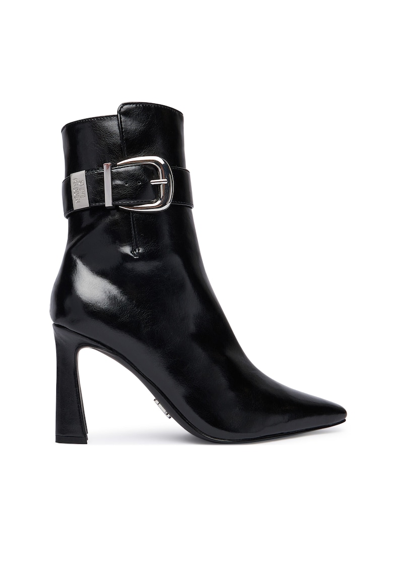 Botine dama SM11004780 - Piele ecologica - Negru -