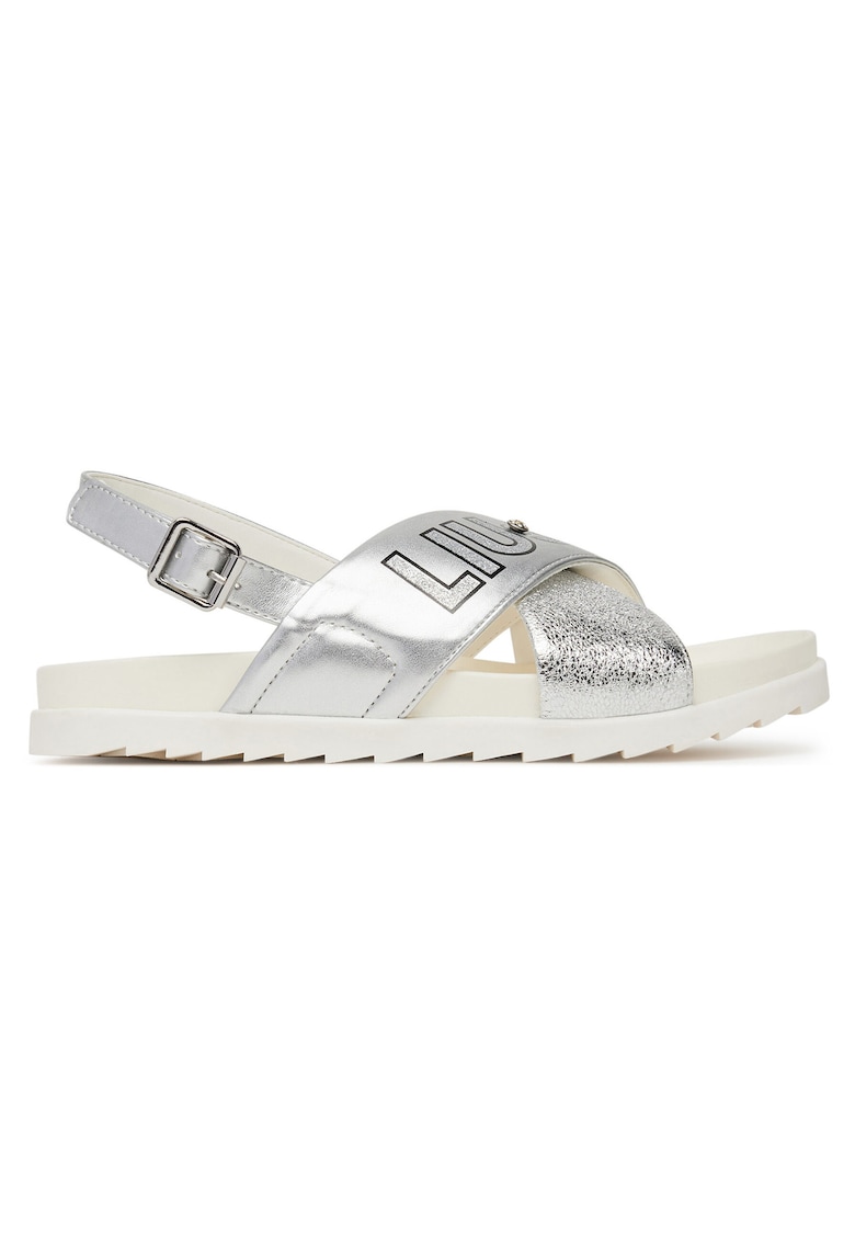 Sandale dama - model Nora 926 - piele ecologica - argintie