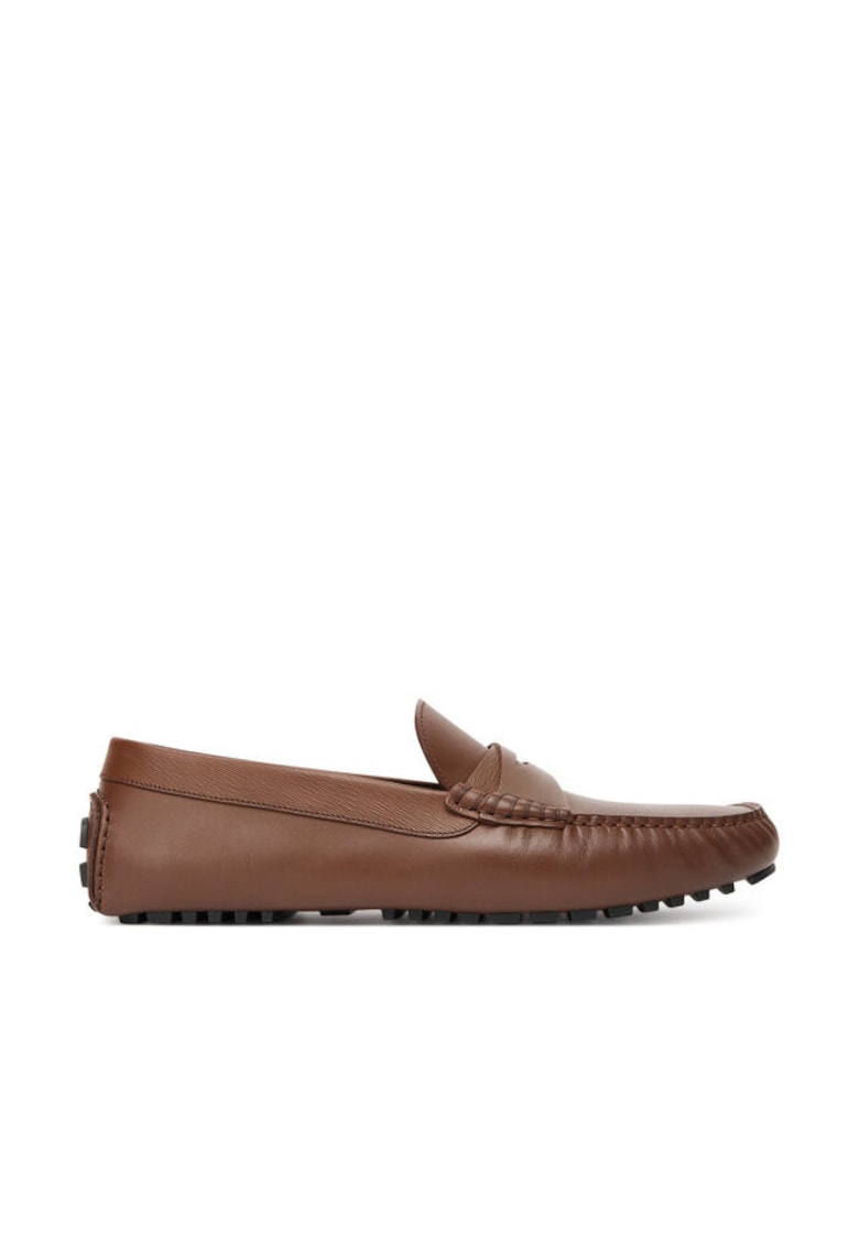 Mocasini barbati Driver - piele naturala - maro